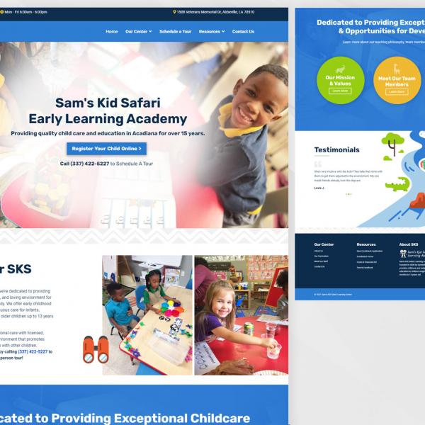 Website Design Sams Kid Safari 600x600