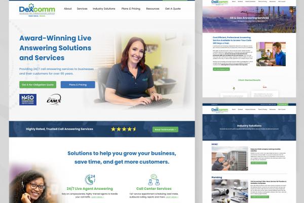 Website Design Dexcomm 600x400